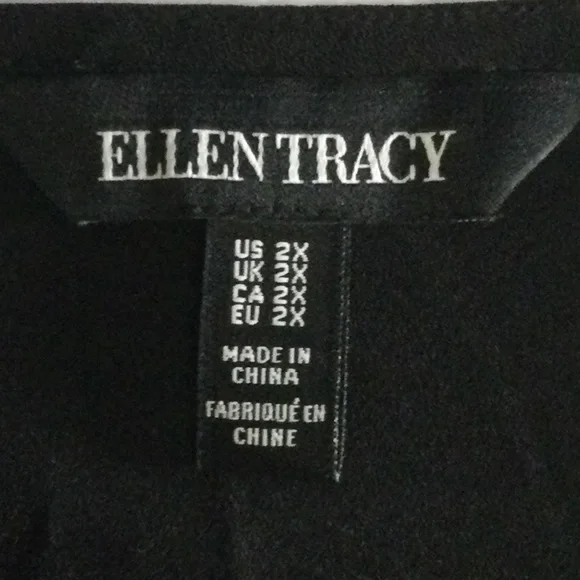 Ellen Tracy Black Sleeveless Top Size 2X - Picture 4 of 5